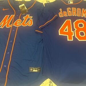 Nike NEW YORK METS JACOB deGROM Men’s JERSEY Sz L,XL,2XL New w tags $179